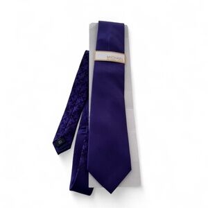 NEW Michael Kors Mens Neck Tie Purple SAPHIRE SOLID Silk ($65.00) NWT #menswear
